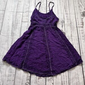 Sakkas Women's Plus Size 1X/2X Boho Sun Dress Purple Flowy Tie Waist Hippie